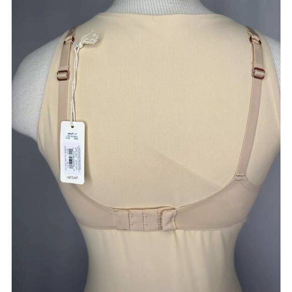 Aerie Smoothez Beige Tan Unlined Underwire Full Coverage Bra Stretch Size 32B - Picture 2 of 3